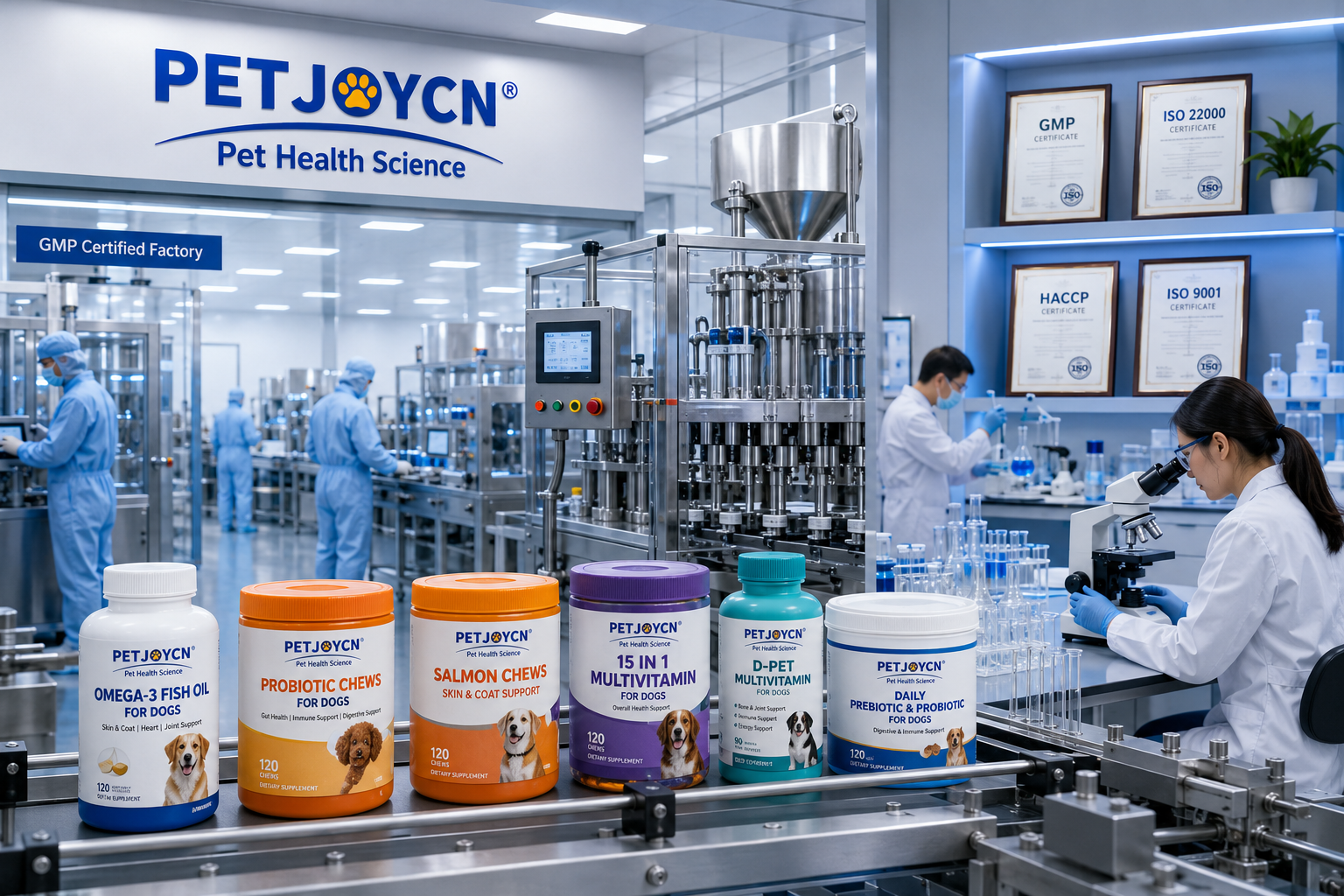 PETJOYCN GMP ISO factory production line laboratory certificates
