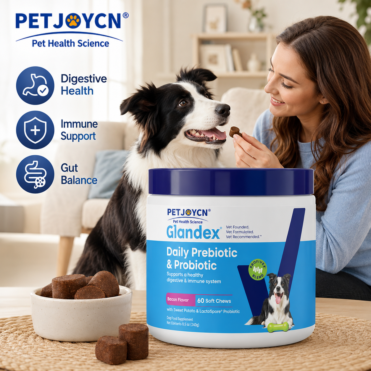 PETJOYCN Probiotic Chews for dogs